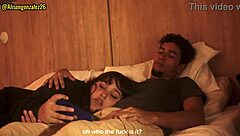 watching netflix with stepsister, couldn't resist putting penis in mouth, almost caught.