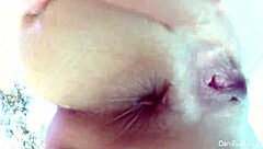 The huge pussy drips nicely