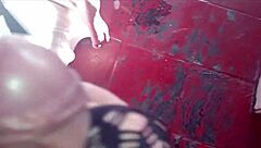 Sissy SPIES on MATURE woman BATHING, using TOYS to TEASE her CLIT