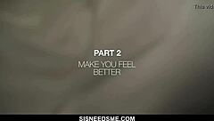 Hot naked Latina teen surprises her stepbrother with a seductive blowjob.