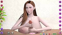 Colossal Tits Beauty Endures Creampie in Anime Game