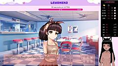 vtuber lewdneko gets naked playing order us part 1, showing small tits