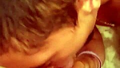 Amateur gay blowjob scene with a straight friend