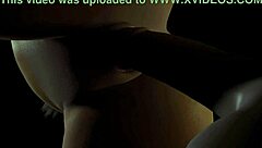 Beautiful curvy plum girl rides dildo in the dark, showing big tits and cute face.