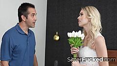 Teen 18+ Babysitter Caught Seduced in Client's Wife's Wedding Dress