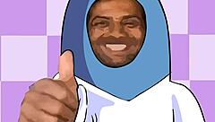 Cartoon Character Rips Clothes In Powertrip Scene