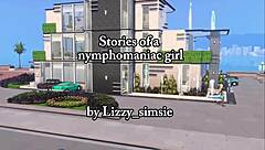 Blonde bent over in rough doggystyle home fuck, 3D Sims animation with oral and cum