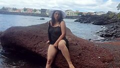 my stepmom seduces me on the beach