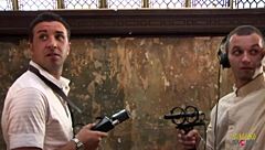 Two Gorgeous Ghosts on Sofa Make Guys Extremely Happy with Their Playful Actions