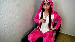 cosplay girlfriend in sexy outfit performs intimate acts - lyligth