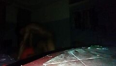 wife cosplays in school swimsuit for young man and gets wet!