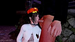 little whore sucks big cock in 3d hentai animation