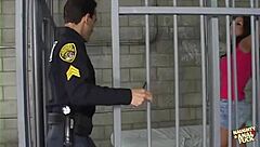 Prison slut kenzie pierce gives up her ass to a police officer eats his cum.