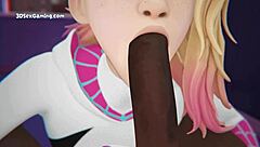 Gwen Stacy and Miles Get Naughty Doggy by Open Window