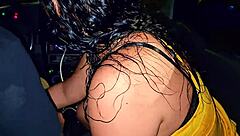 uhh, taxi blowjob to driver while cuckold films me!