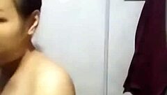 Khmer Girl Bathes in Shower During Sex