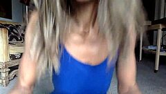 Steamy ginger MILF teases with wet nipples and ass