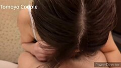 Japanese wife cosplays in school swimsuit for young man