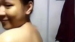 Khmer Girl Bathes in Shower During Sex