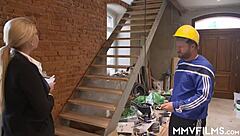 Sexy Blonde Babe Gives Handjob And Blowjob For Facial Cumshot