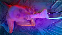 Hot Blonde In White Stockings Moans In A Puddle Of Cum While She Is Getting Orgasm With A Huge Cock