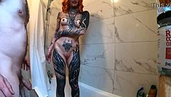 Intimate Shower With Tattooed Latina Xio Xander