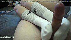 Sexy Miley Grey Gives Emotional Footjob in Long Socks