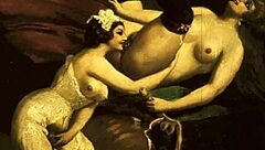 vintage illustration of antique cartoon anime characters