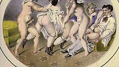 vintage erotic drawings from antique hentai cartoon anime comic collection