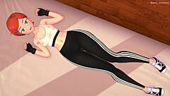 Gwen Alone At Home Fucking In Adult Hentai Version With Big Ass And Tits