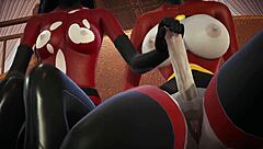 hey violet parr gets creampied by helen in double futa incredibles 3d