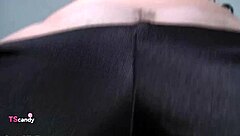 Shemale milf teases cameraman with big tits