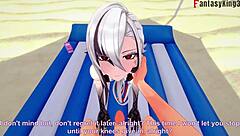 Arlecchino Fucking Hard in Bikini on Beach in Genshin Impact Hentai