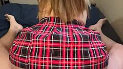 Tasty White Skinned Latina With Big Ass And Skirt Gets Fucked Hard In Bed