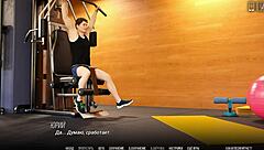 Redhead slut in university yoga gameplay!