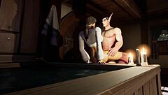 Bath time fun with deepthroat in Warcraft parody hentai