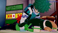 蛙吹梅雨和Mt Lady猛干绿谷出久激烈中出