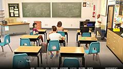 Redhead slut in university yoga gameplay!