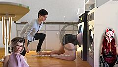 Apocalust 6: Monster Cock Teasing in See-Through Costume During Game Masturbation