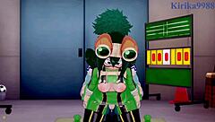 蛙吹梅雨和Mt Lady猛干绿谷出久激烈中出