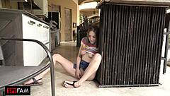 horny stepsister says please give me your cock after catching me masturbating