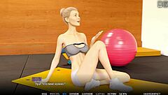 Redhead slut in university yoga gameplay!