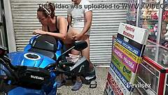 Mature Woman Caught Masturbating Behind Bars, Shame And Pleasure Mix