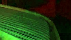 Petite Ebony Squirts Solo In Army Uniform