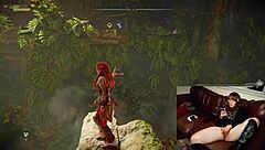 Gamer slut forgets webcam is on