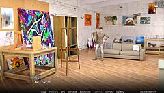 Redhead slut in university yoga gameplay!