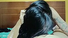 passionate friend plays with girlfriend's tits in colombian setting