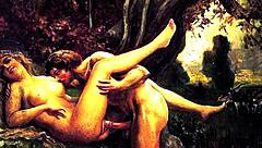 Vintage erotic drawings from antique hentai cartoons and anime illustrations