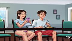 Big cucumber blowjob leads to cum inside in hentai anime!