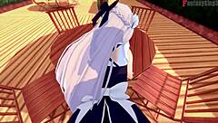 Belfast Quickie in Restaurant with Azurlane Fantasy POV Action